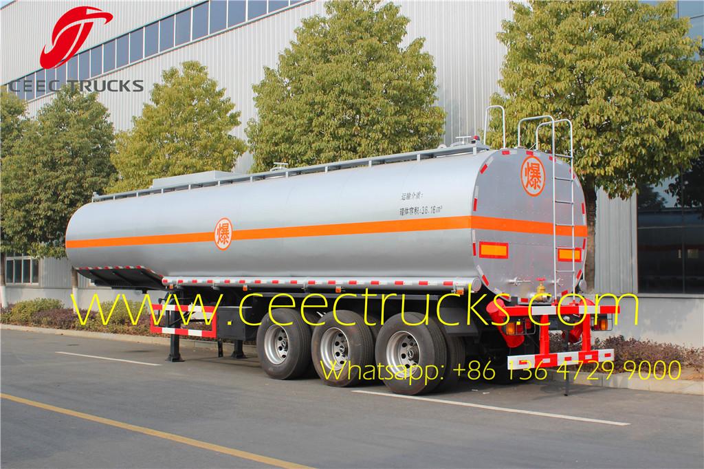 Stainless Steel 36CBM Fuel Tanker trailer sale