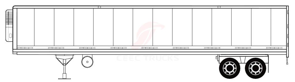 2 axle Refrigerated semi-trailer