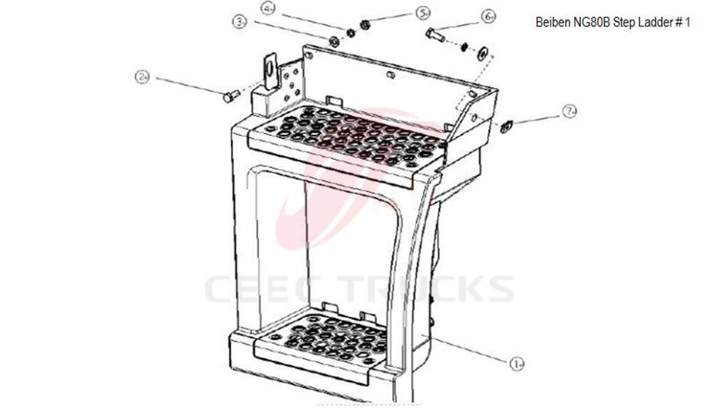 Beiben NG80B step ladder 5716600801 price