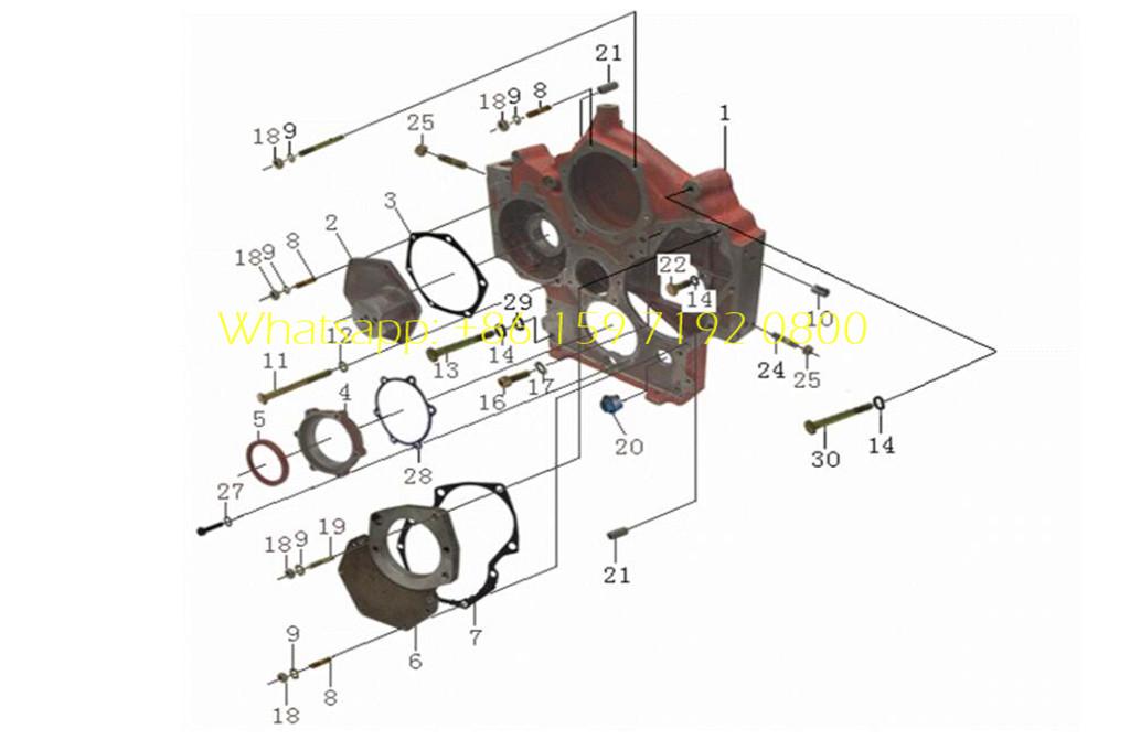 Beiben WD615 series engine assembly details