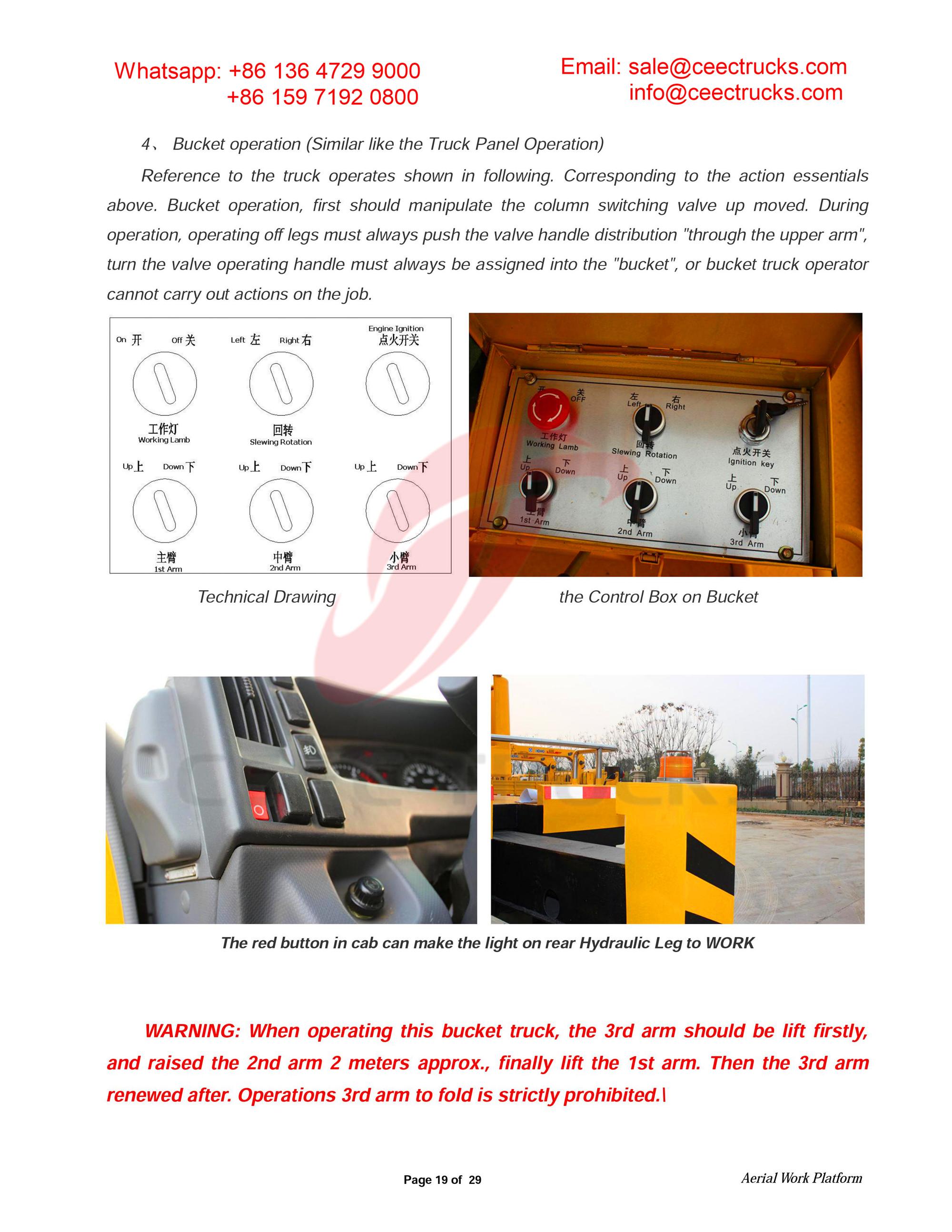 ISUZU 18m aerial working platform owner manual