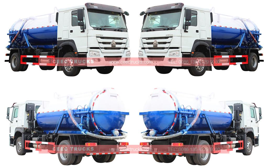 HOWO 10cbm vacuum truck wholeview