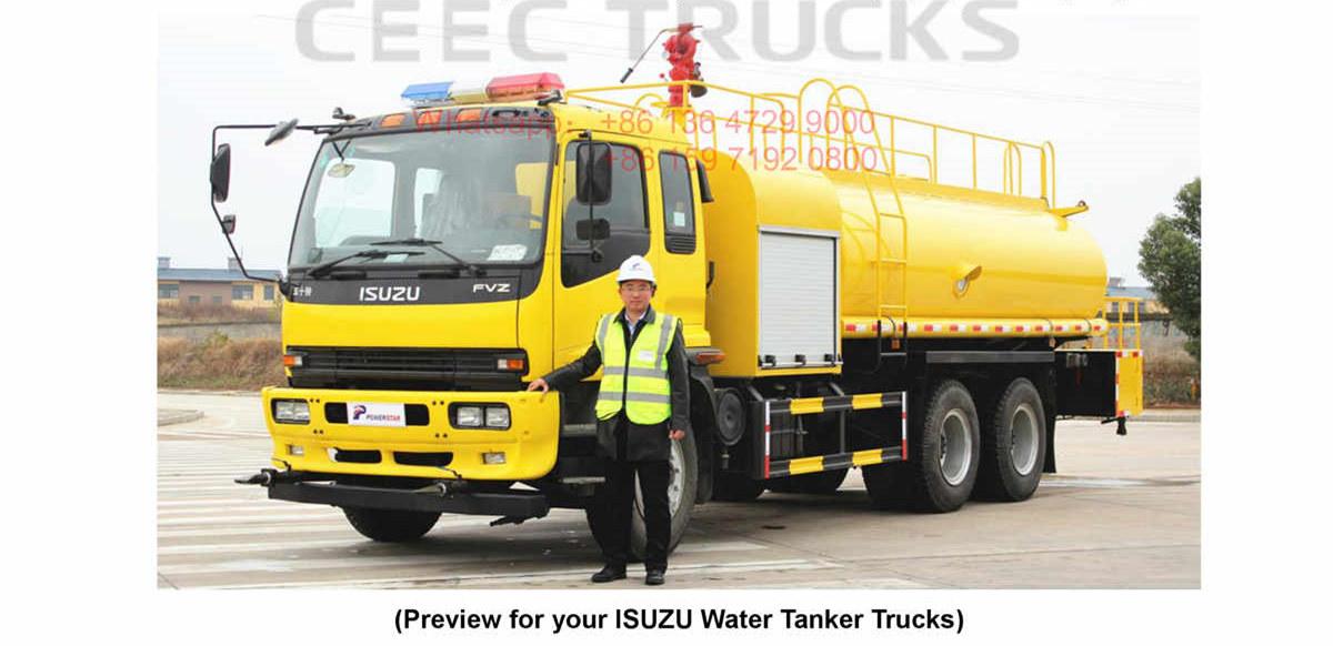 Philippines--ISUZU 14CBM water fire truck