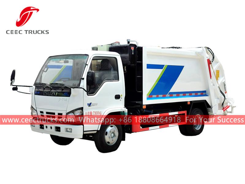 ISUZU 6 wheeler compression garbage truck