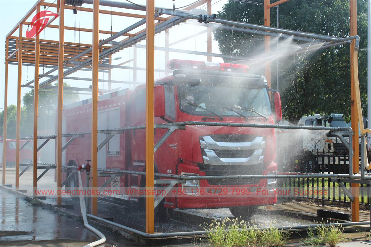 ISUZU GIGA fire engine testing