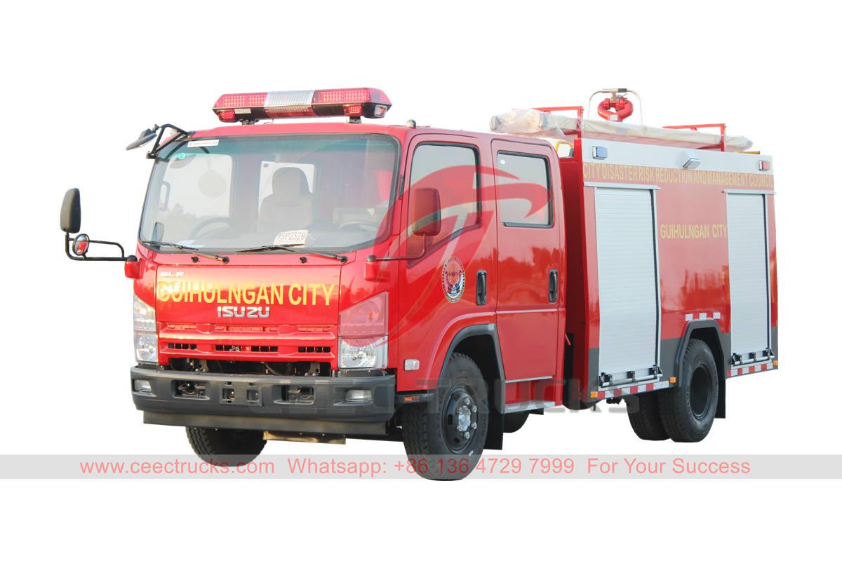 ISUZU NPR water fire truck for export