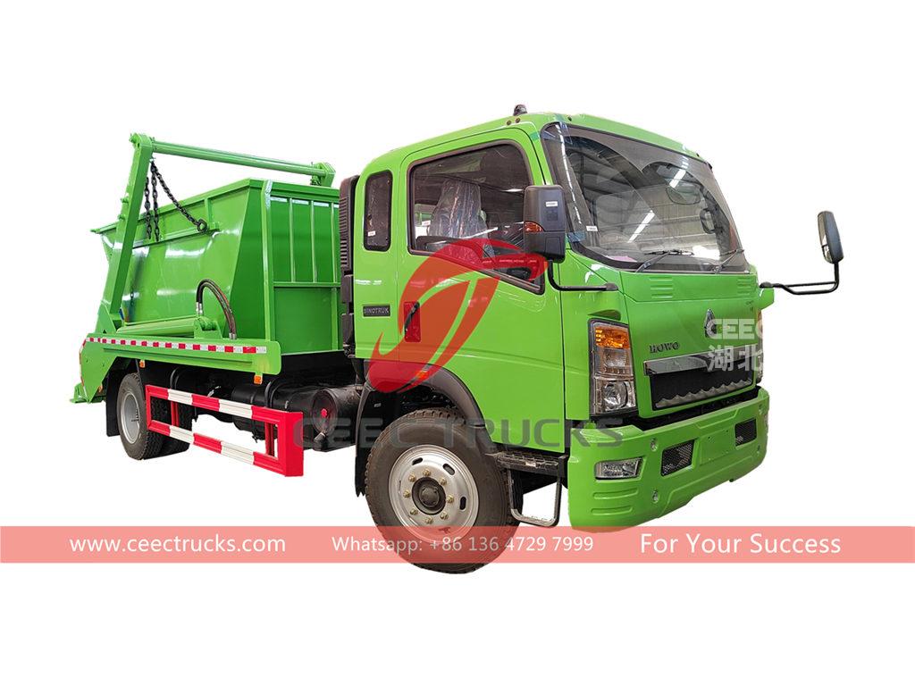 HOWO 6 wheler RHD 6CBM skip bin truck for sale HOWO 6 wheler RHD 6CBM skip bin truck for sale