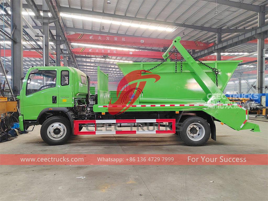 Hot sale HOWO 6CBM swing arm garbage truck Hot sale HOWO 6CBM swing arm garbage truck
