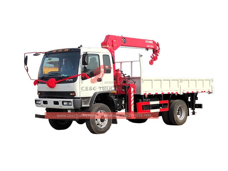 ISUZU FVR 4x4 truck with crane UNIC 8 tons 