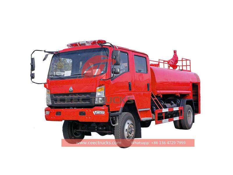 Howo 4x4 drive fire engine