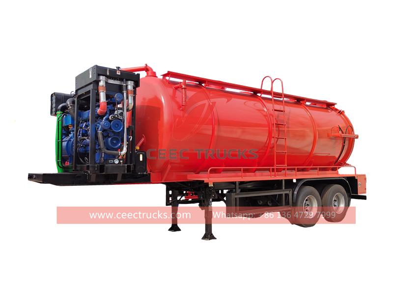 Vacuum Tank Sewage Suction Semi Trailer