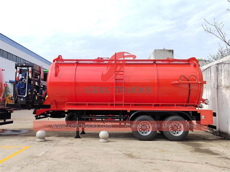 Vacuum Tank Sewage Suction Semi Trailer