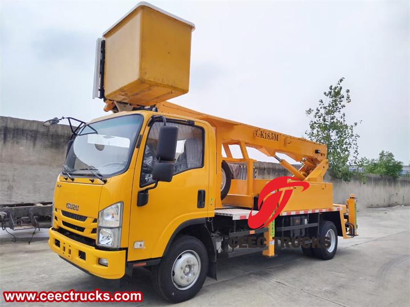 Isuzu insulated boom aerial work truck