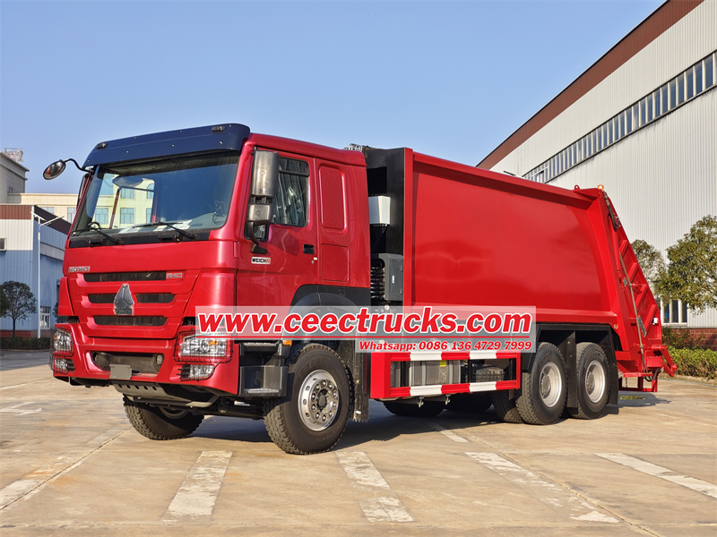 HOWO 6x4 20cbm trash compactor truck