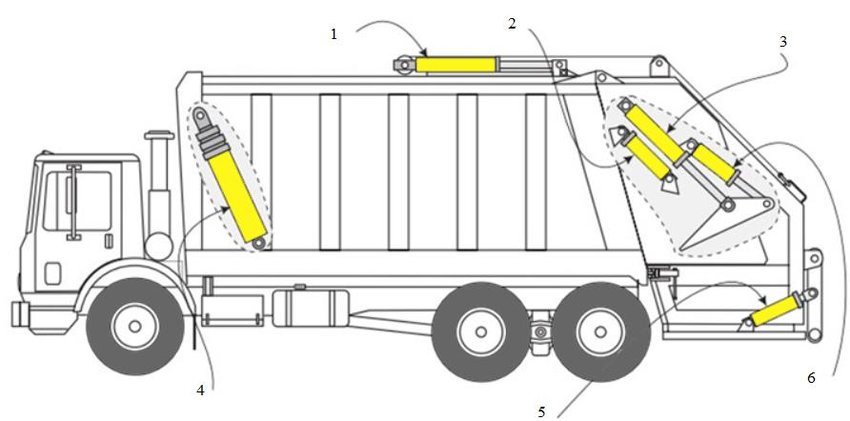 Technology drawing for ISUZU garbage compactor truck Isuzu heavy duty dropside truck crane