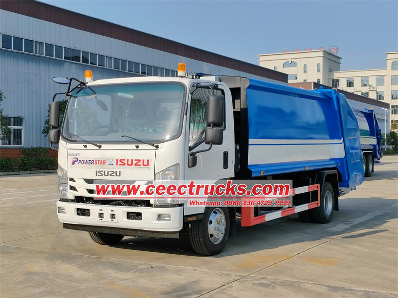 ISUZU NPR refuse compactor truck