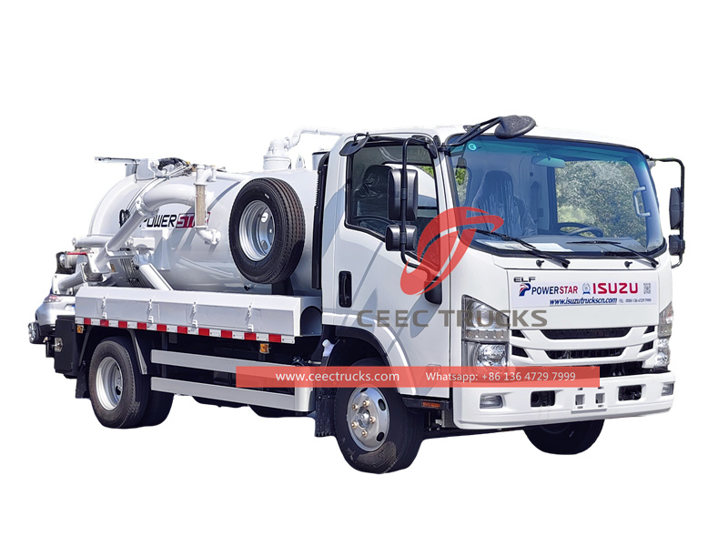 ISUZU ELF Clean Combined vacuum Sewage Tanker ISUZU ELF Clean Combined vacuum Sewage Tanker
