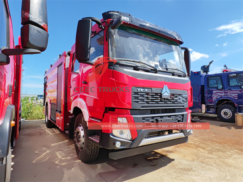 Howo 4x2 fire fighting truck