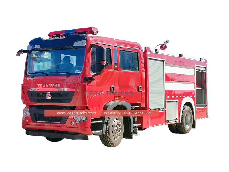 Howo 4x2 fire fighting truck