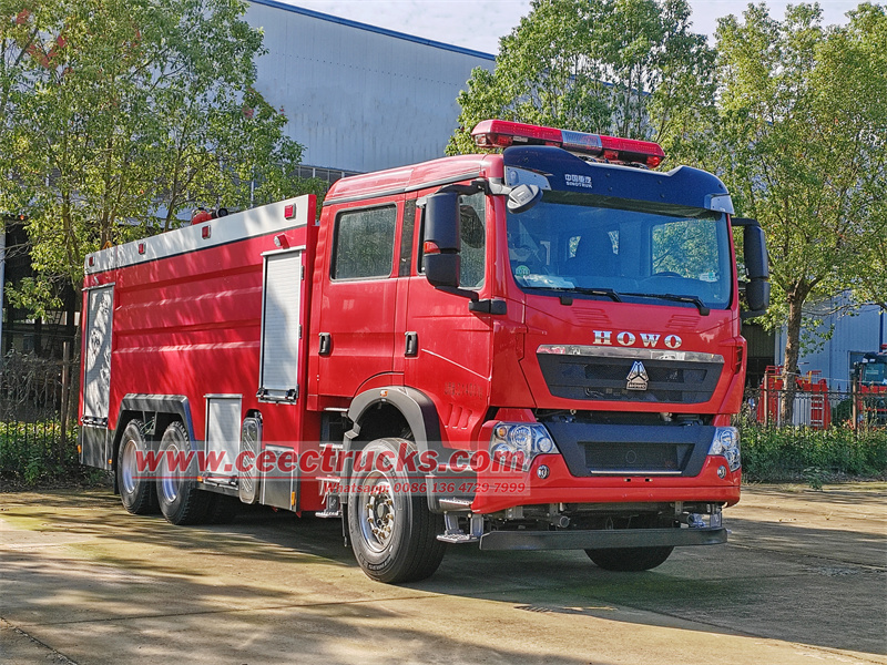 HOWO 6X4 12000 liters water fire rescue truck