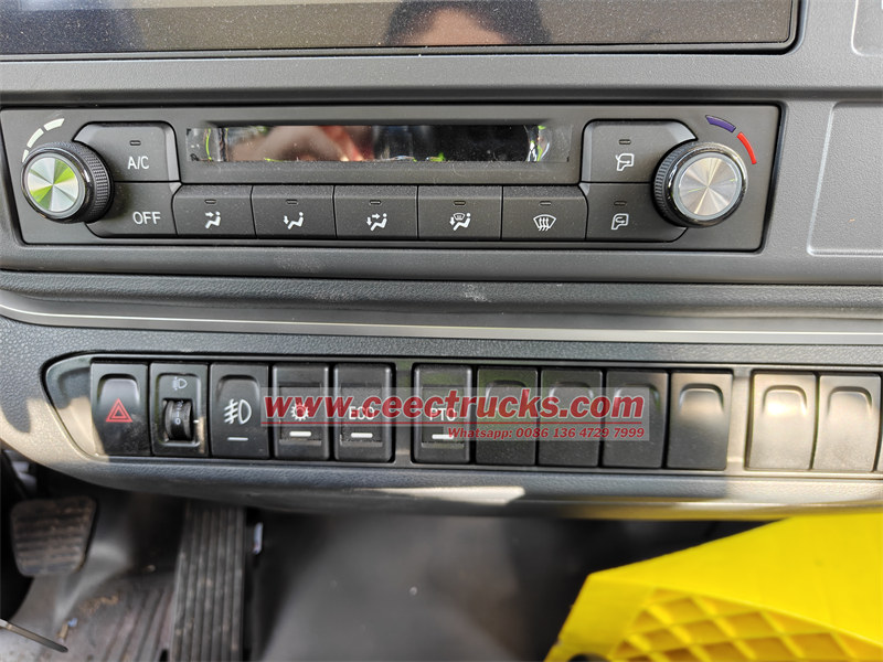 Garbage compactor truck PTO control button