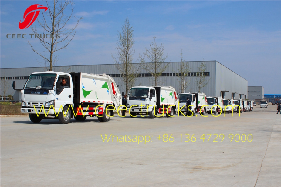 china best 5 CBM trash compactor trucks