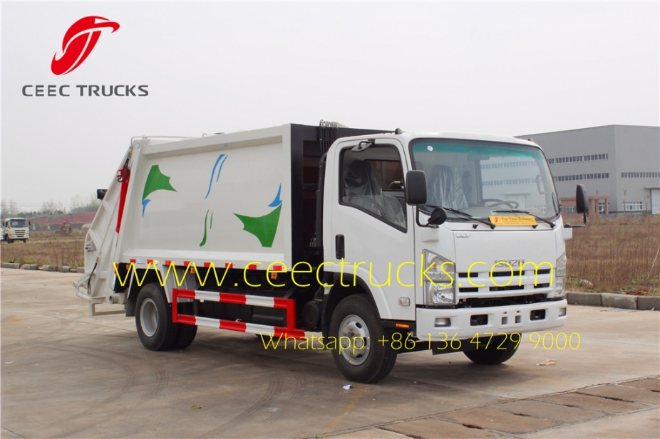 Japanese ISUZU 8 CBM trash compression truck