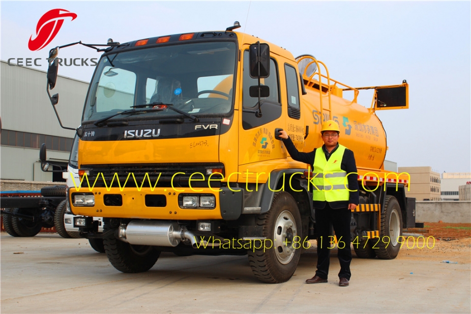 best isuzu 8 CBM combined suction jetting truck