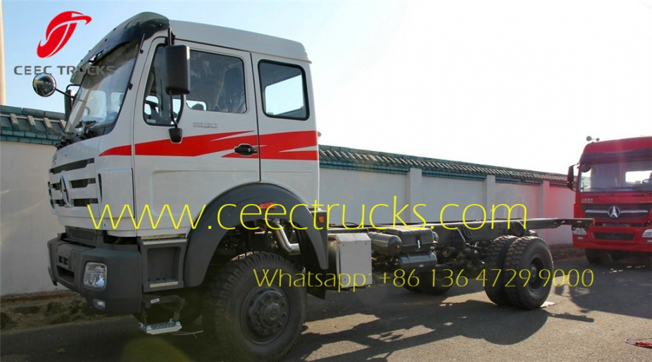 Best beiben 6 wheeler offroad mounted crane cargo truck