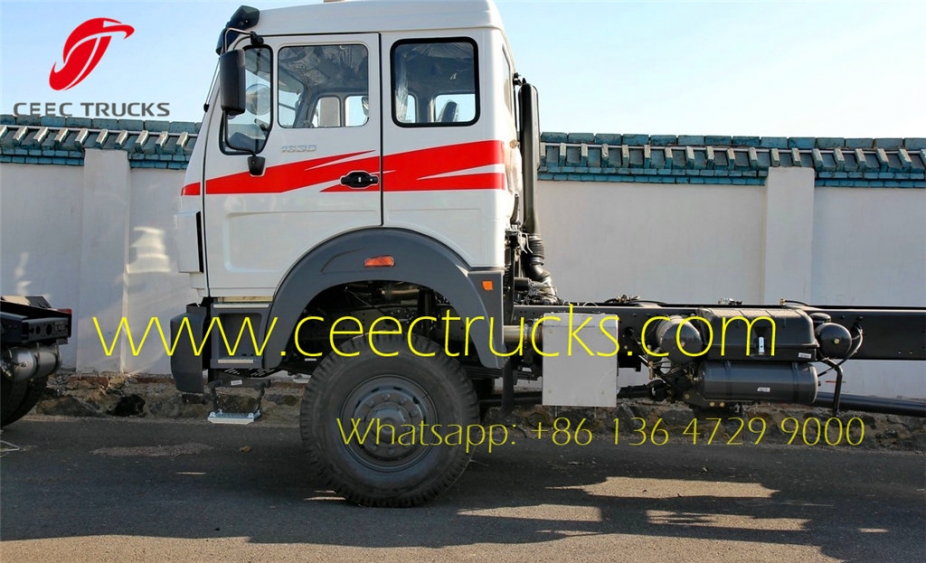 Best beiben 6 wheeler offroad mounted crane cargo truck