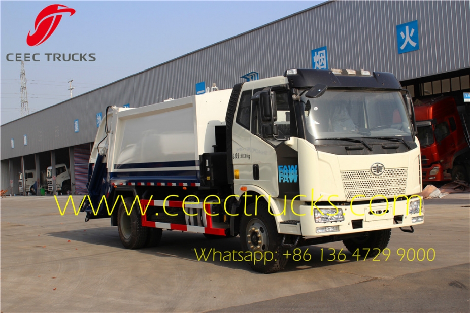 FAW 10 CBM refuse compression trucks export Cameroon