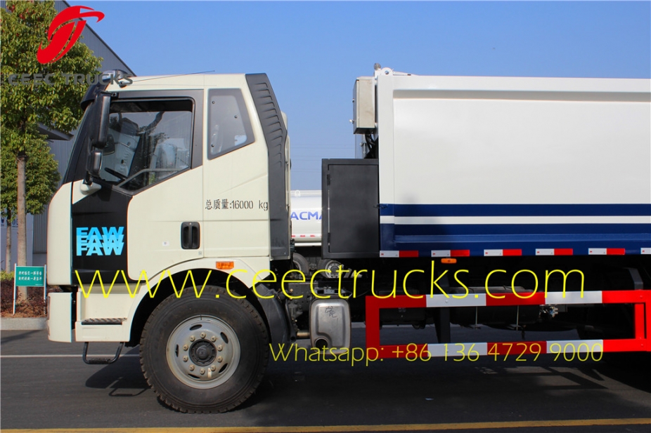 FAW 10 CBM refuse compression trucks export Cameroon