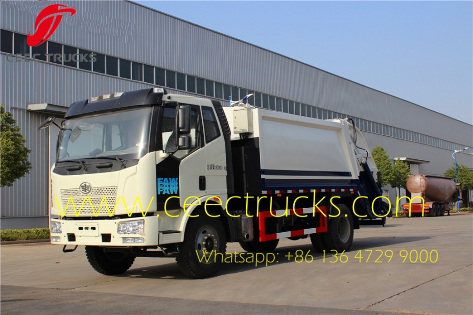 FAW 10 CBM refuse compression trucks export Cameroon