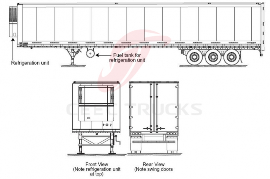 Phillippine 60 CBM refrigerated semitrailer supply