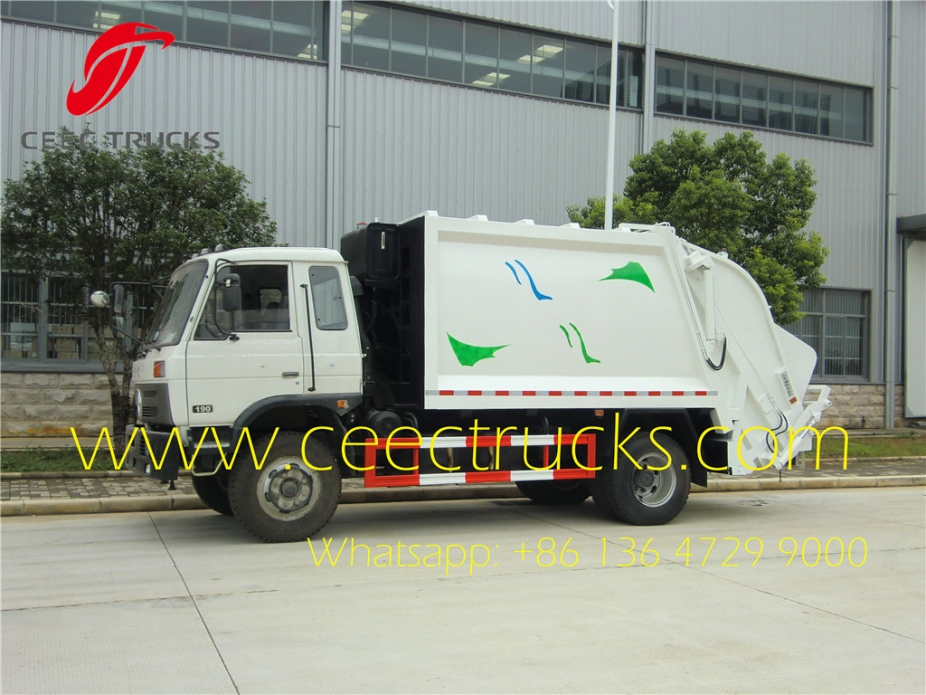 2016 new dongfeng 10000 liters garbage compactor trucks lowest price