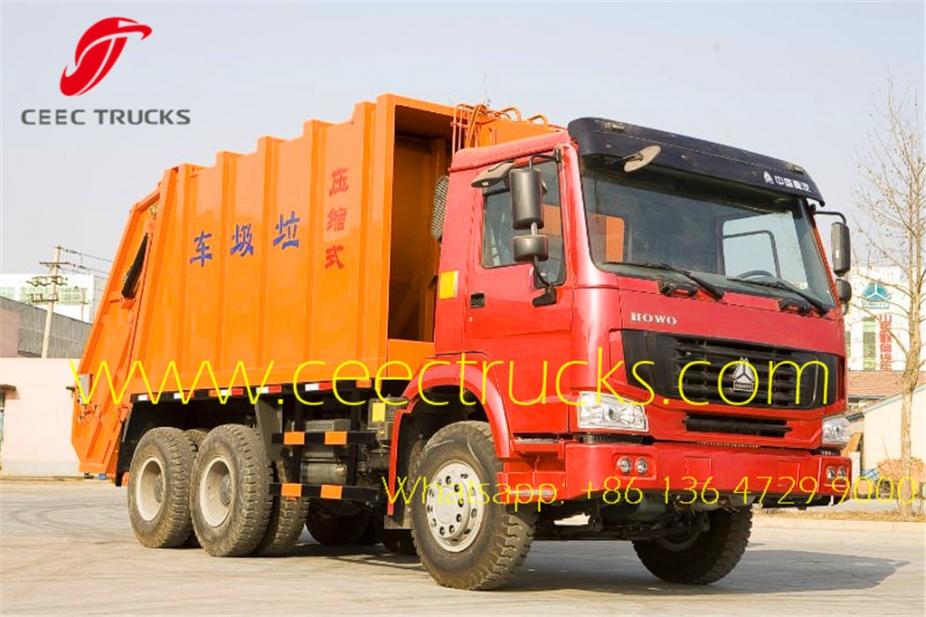 Howo garbage compactor truck compress garbage truck waste compactor truck 18 cbm