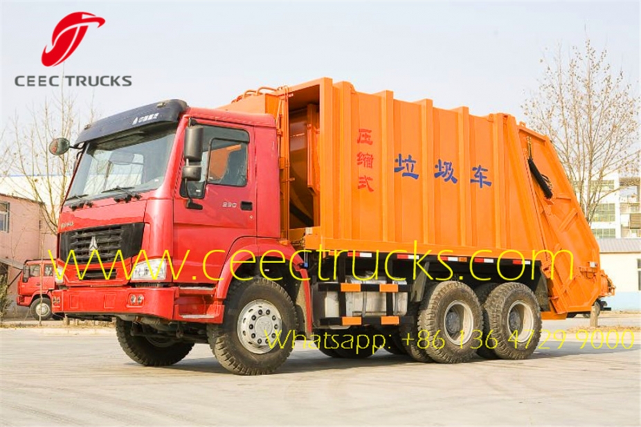 Howo garbage compactor truck compress garbage truck waste compactor truck 18 cbm