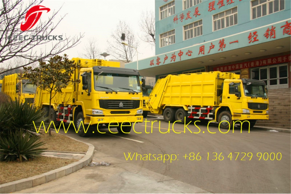 howo 336HP china garbage truck 20 CBM capacity waste management vehicle