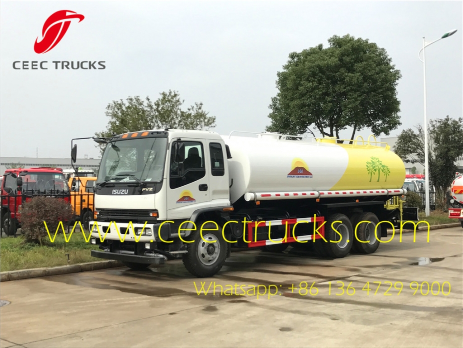 Mongolia customer buy 4 units ISUZU FVZ fuel trucks on sale