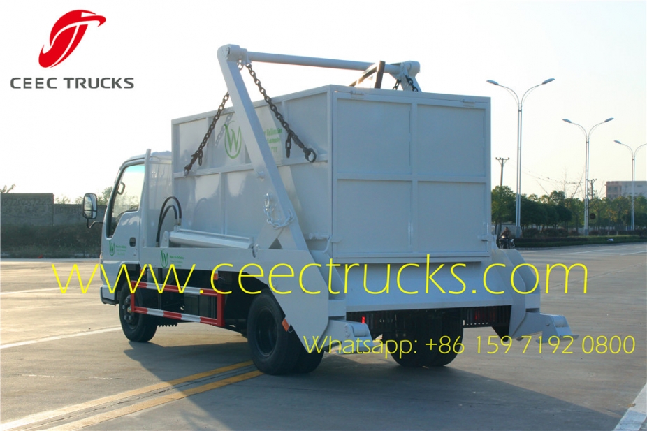 ISUZU 6CBM swing arm garbage truck export Asia country