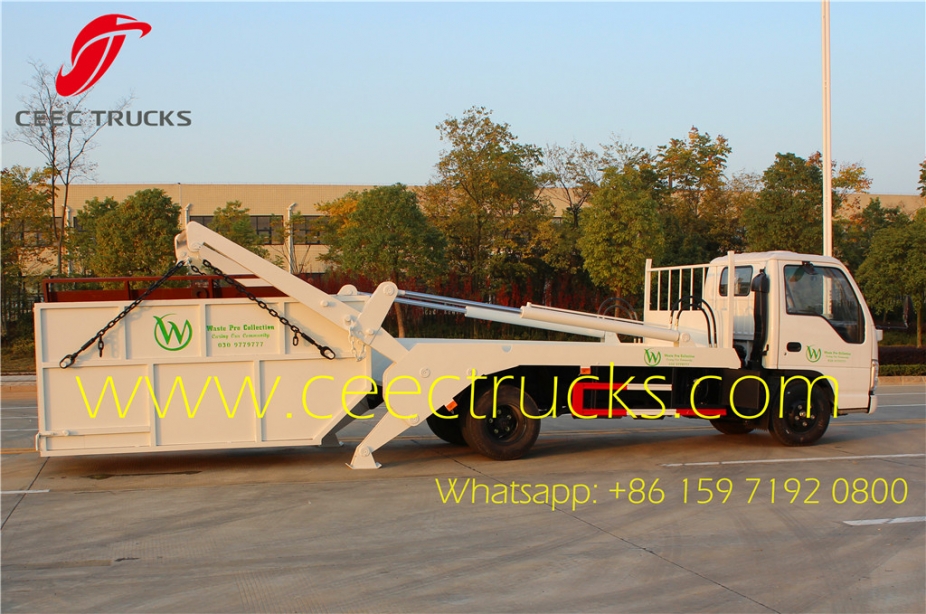 ISUZU 6CBM swing arm garbage truck export Asia country