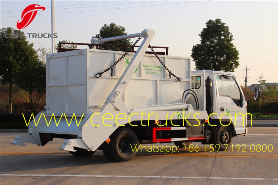 ISUZU 6CBM swing arm garbage truck export Asia country