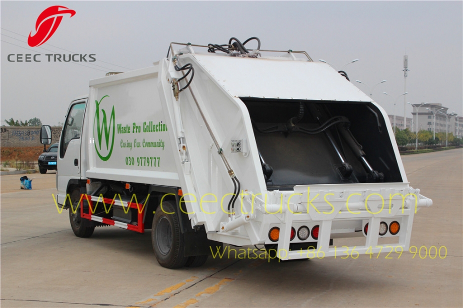 Asia country buy ISUZU 6cbm compressed refuse truck bottom price