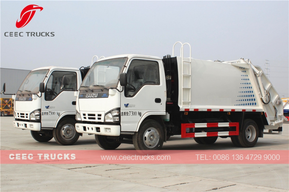 TOP quality ISUZU 5000L garbage compactor truck