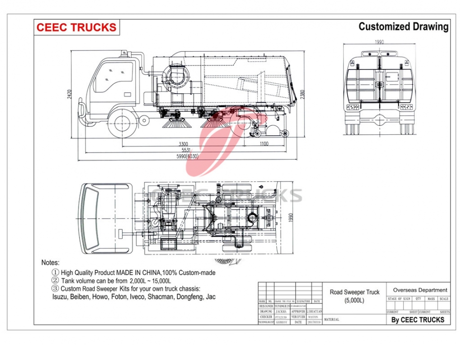 Xe quét đường Dongfeng 5CBM