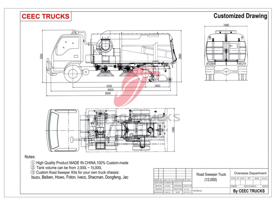 Xe quét đường ISUZU 12CBM