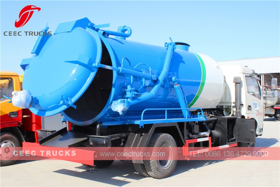 Dongfeng 6,000L sewage suction tanker vehicle