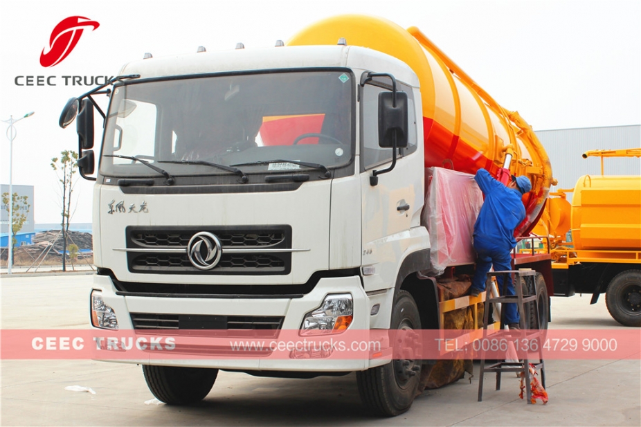 Xe tải hút nước thải chân không Dongfeng 16CBM