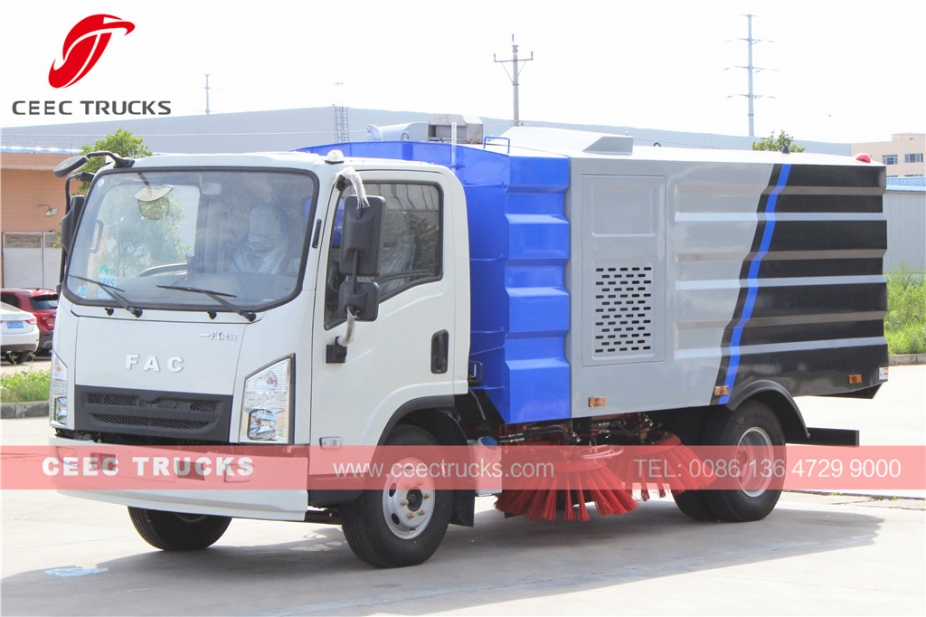 FAW 5CBM road sweeper truck low price