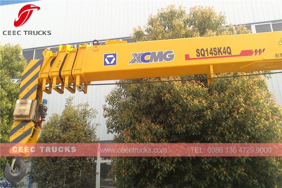 Telescopic 14T mounted boom crane trucks